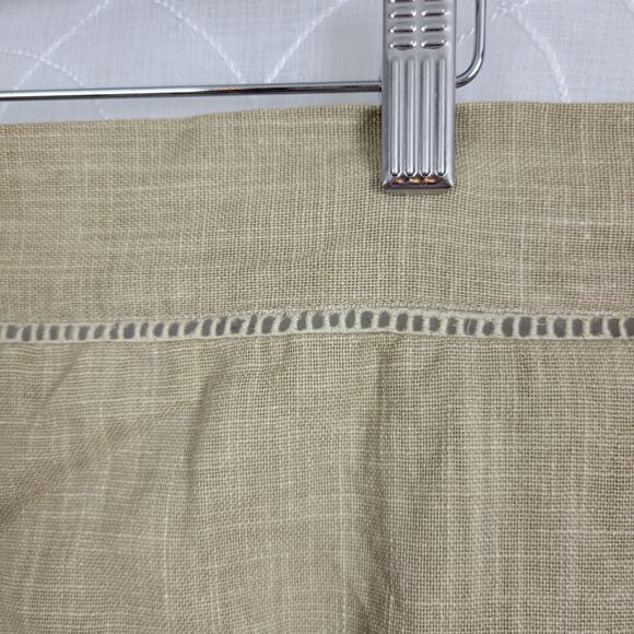 Chaps Linen Pillow Sham Euro 29"x 26" Gold Button Closure Box Stitch Lace Trim - Picture 3 of 4